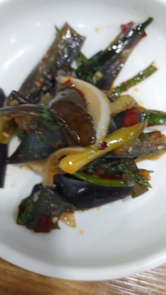 seasoned eggplant - korean banchan